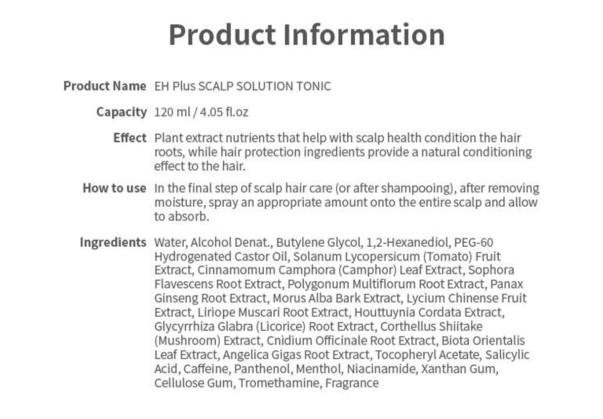 EH Plus Scalp Solution Tonic
