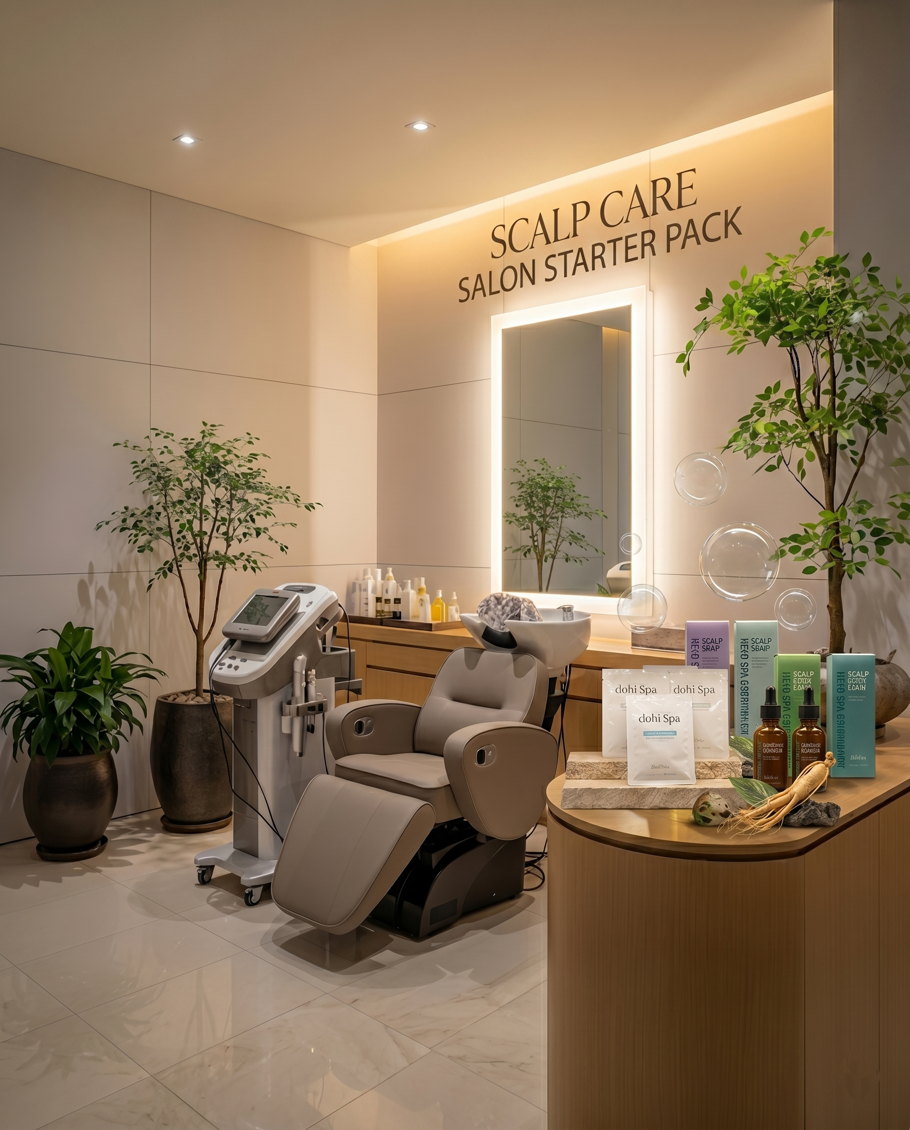 Salon scene
